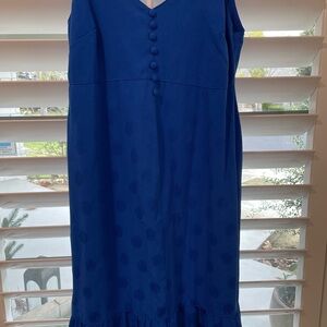 Elegant Blue Sleeveless Dress